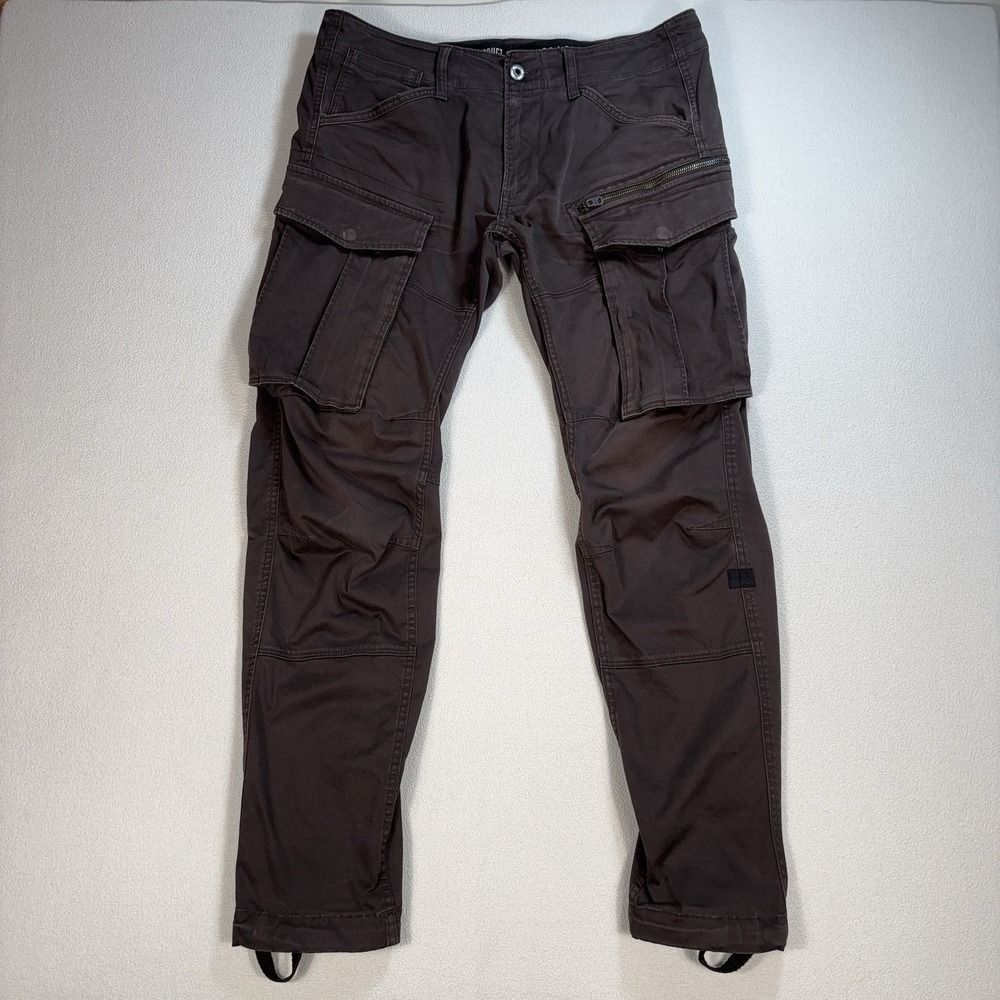 G-Star Raw Rovic Zip 3D Tapered Cargo Pants Men's 33 (measures 36x31) Brown
